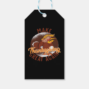 Make Thanksgiving Great Again Funny Turkey Trumpki Gift Tags