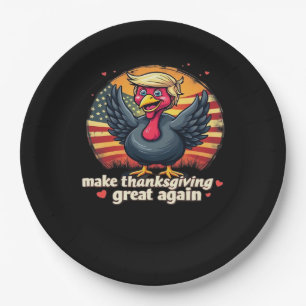 Make Thanksgiving Great Again Thanksgiving Classic Paper Plate