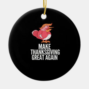 Make Thanksgiving Great Again Trumpkin – Basic Pum Ceramic Tree Decoration