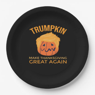 Make Thanksgiving Great Again Trumpkin Boxy Paper Plate