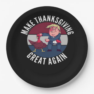 Make Thanksgiving Great Again Trumpkin – Classic P Paper Plate