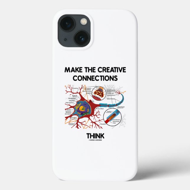Make The Creative Connections Think Neuron Synapse Case-Mate iPhone Case (Back)
