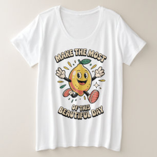 Make the Most – Happy Lemon Women's Plus Size T-Shirt