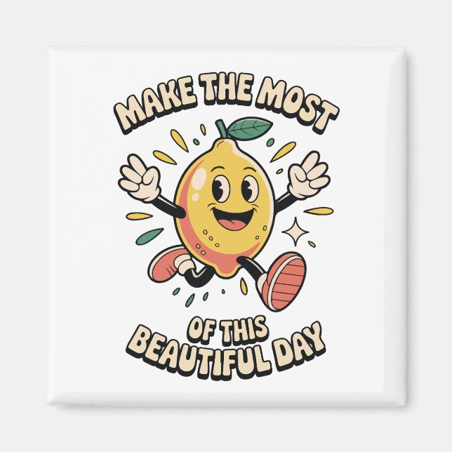 Make the Most – Lemon Fridge Magnet (Front)
