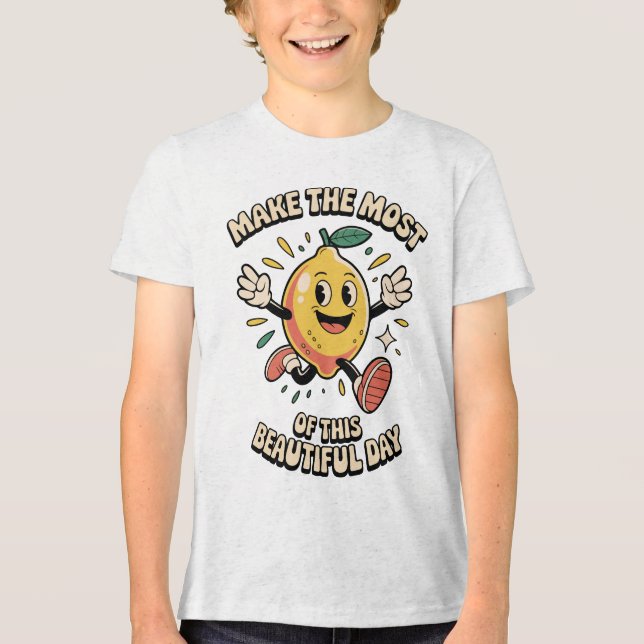 Make the Most – Lemon Fun Day Children's Tri-Blend Shirt (Front)