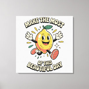 Make the Most – Lemon Poster Art Canvas Print
