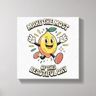 Make the Most – Lemon Poster Art Canvas Print
