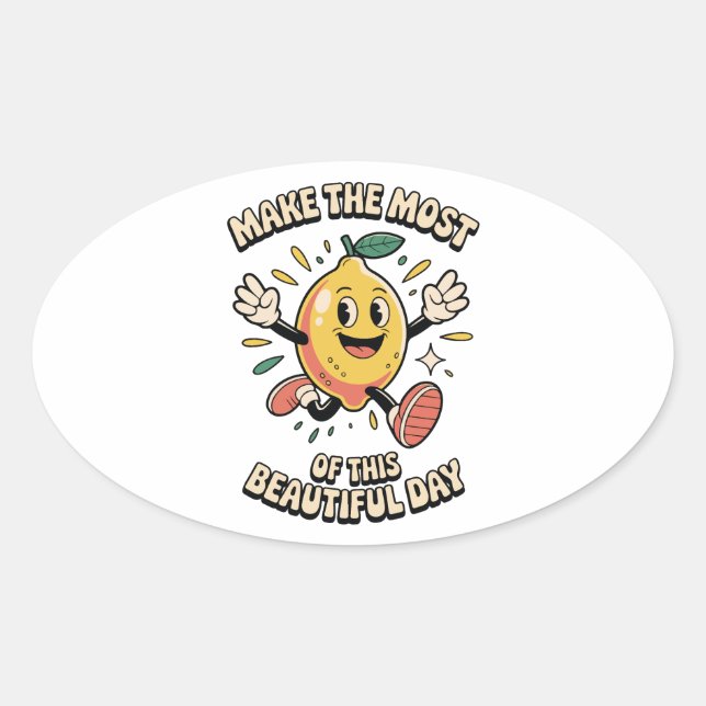 Make the Most – Lemon Vinyl Sticker (Front)