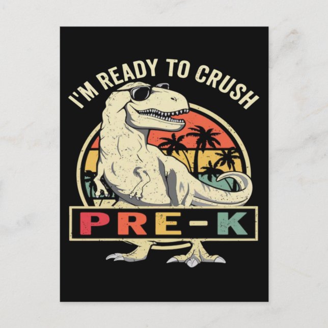 Make the prek design the highlight of your childs  holiday postcard (Front)