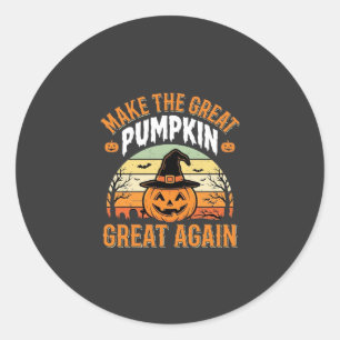 Make The Pumpkin Great Again Halloween Design_1 Classic Round Sticker