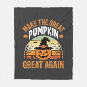 Make The Pumpkin Great Again Halloween Design_1 Fleece Blanket
