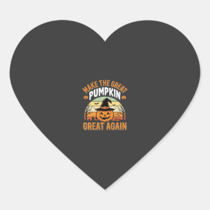 Make The Pumpkin Great Again Halloween Design_1 Heart Sticker