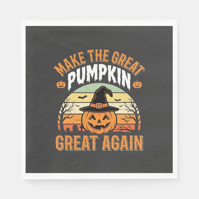 Make The Pumpkin Great Again Halloween Design_1 Napkin (Front)