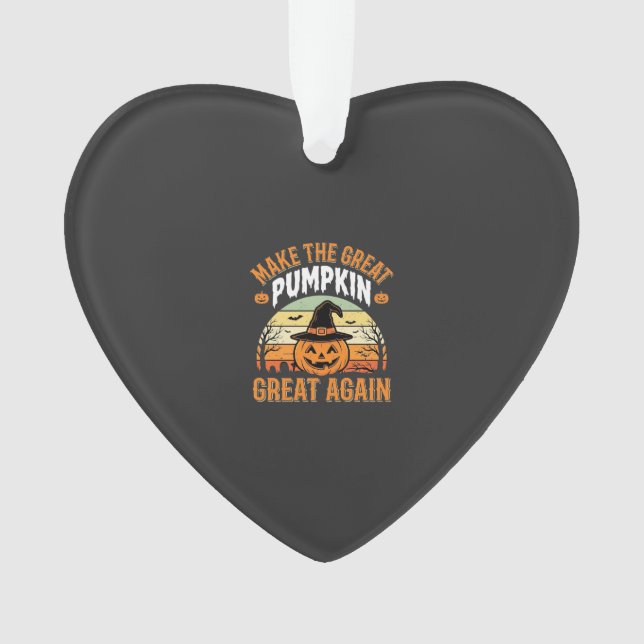 Make The Pumpkin Great Again Halloween Design_1 Ornament (Front)
