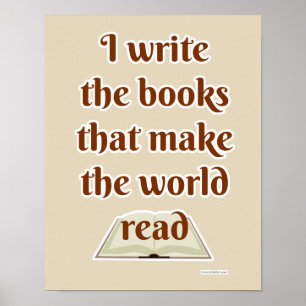 Make the World Read Funny Author Slogan Poster