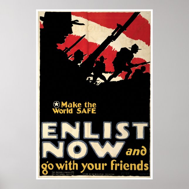 Make The World Safe ~ Enlist Now Poster (Front)