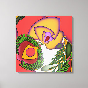 Make This A focal Point Floral Portrait Exploded Canvas Print