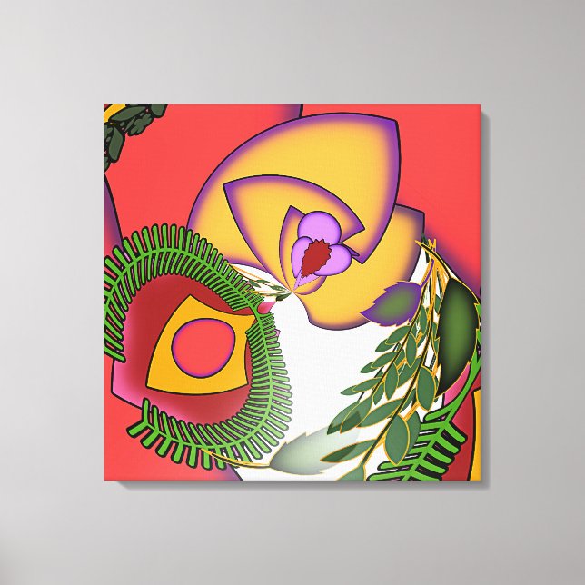 Make This A focal Point Floral Portrait Exploded Canvas Print (Front)