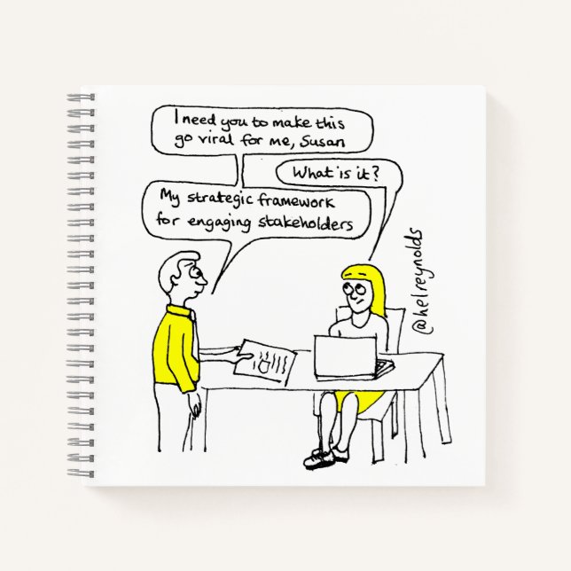 'Make this go viral for me' notebook (Front)