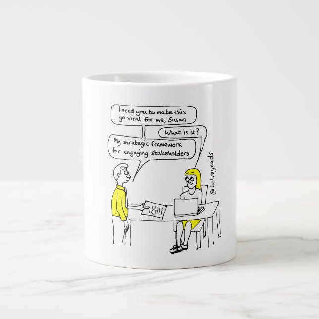 'Make this go viral' jumbo mug (Front)