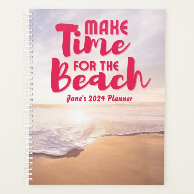Make Time for the Beach Personalised Planner (Front)