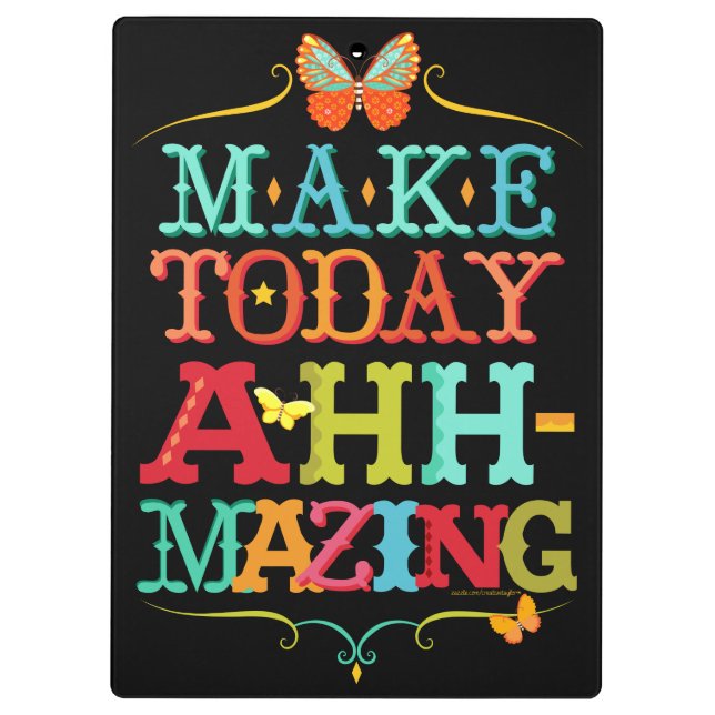 Make Today Ahh-Mazing Motivational Clipboard (Back)
