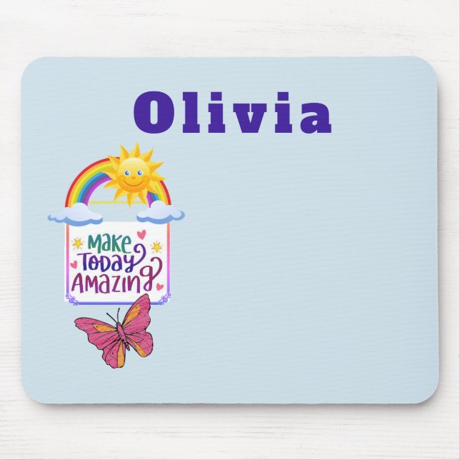 Make Today Amazing -Brighten Your Day Colourful Mouse Pad (Front)