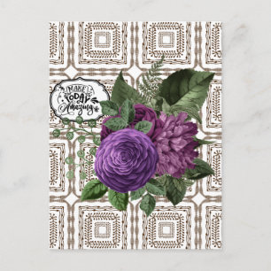 Make Today Amazing  Floral Designer Postcard