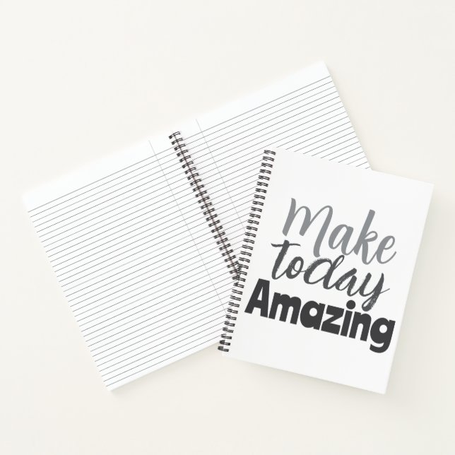 Make Today Amazing Inspirational Quote Notebook (Inside)