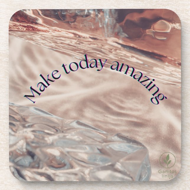 Make Today Amazing – Motivational Abstract Design Coaster (Front)