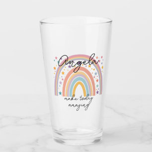 Make Today Amazing Rainbow mental health Glass