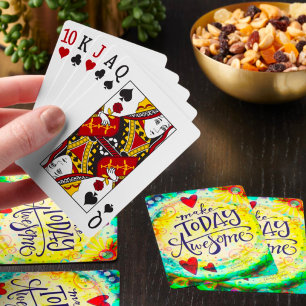 Make Today Awesome Fun Cheerful Inspirivity Playing Cards
