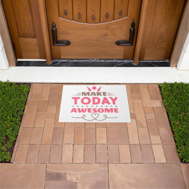 Make Today Awesome Retro Typography Doormat (Outdoor)