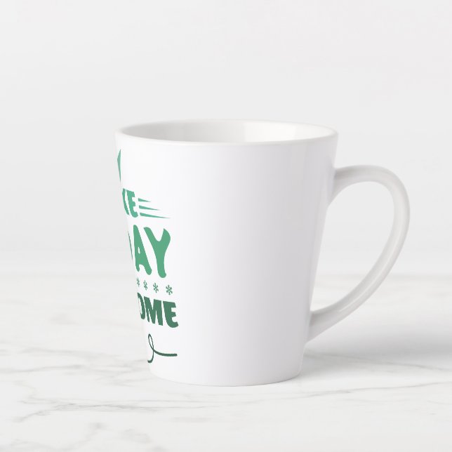Make Today Awesome Retro Typography Latte Mug (Right)