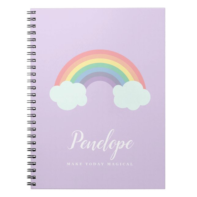 Make Today Magical Rainbow Personalized Notebook (Front)