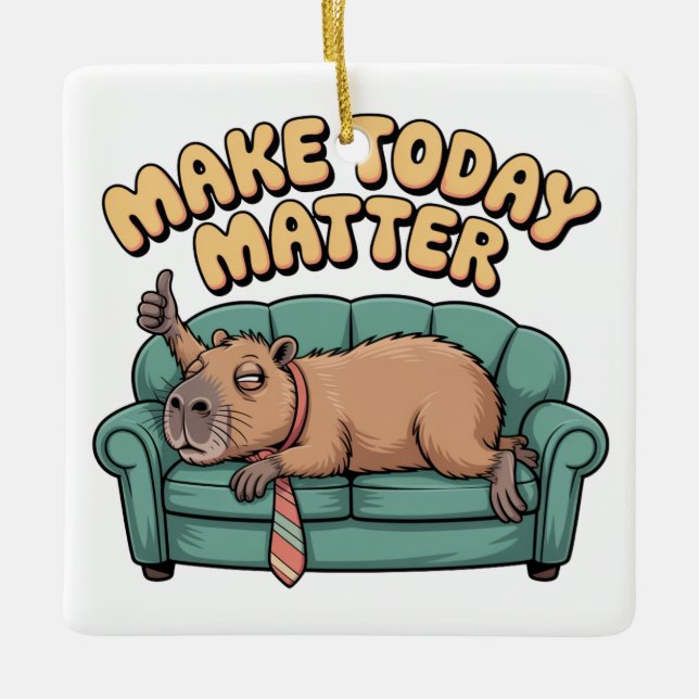 Make Today Matter Ceramic Ornament (Front)