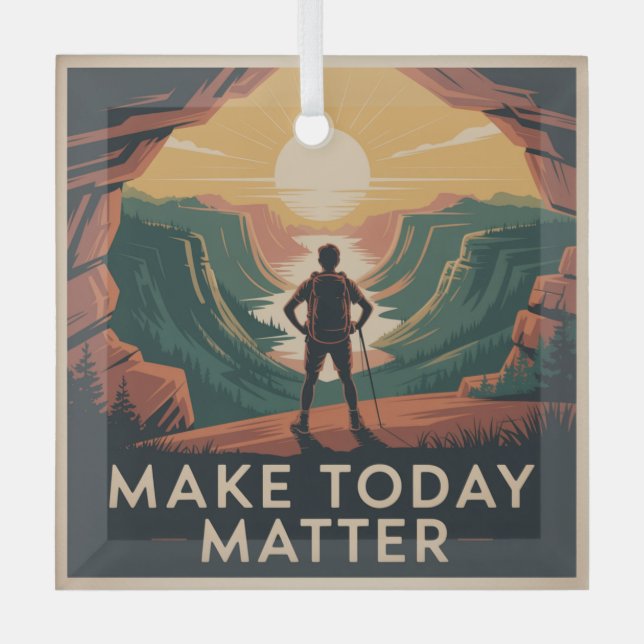 Make Today Matter Glass Tree Decoration (Front)