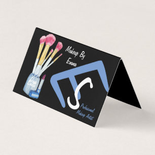 make up artist brushes original beauticians design business card