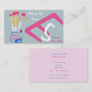 make up artist brushes original beauticians design business card