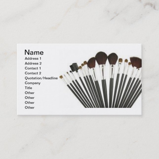 make up artist business card (Front)