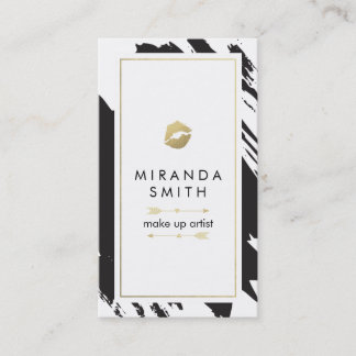 Make Up Artist Business Card - Chic Brushstrokes
