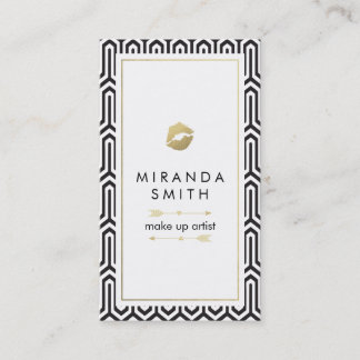 Make Up Artist Business Card - Chic geometric