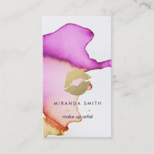 Make Up Artist Business Card - Chic Watercolor