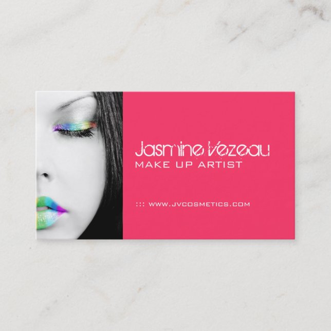 Make-Up Artist Business Cards (Front)