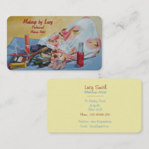 make up artist design retro make up bag beauticans business card