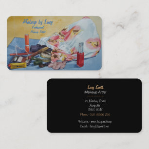 make up artist design retro make up bag beauticans business card