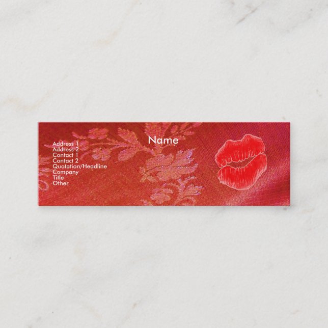 "Make-up Artist" Floral Profile Card -Customisable (Front)