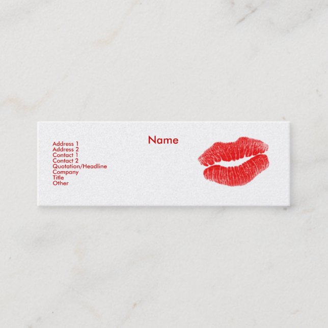 "Make-up Artist" III Profile Card - Customisable (Front)