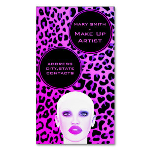 Make Up Artist Magnetic Business Card