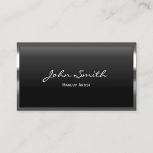 Make-up Artist Metal Border Beauty Salon Business Card